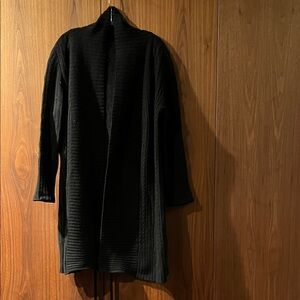 Black Women's Open Front Cardigan